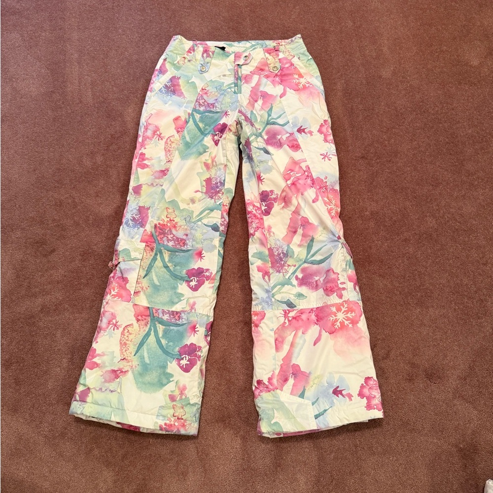 Nils sportswear snow pant size 2.  watercolor pastel print excellent condition